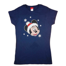  Rövid ujjú női póló karácsonyi Minnie egér mintával