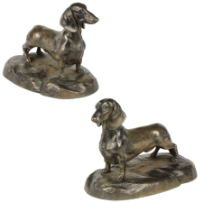  Rövidszőrű tacskó - kutyaszobor, irodai figura, trófea egy Art-Dog kutyakiállításra dekoráció