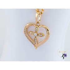  Roxana antiallergén medál szív alakban kereszt-18K medál