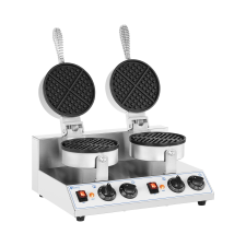 ROYAL CATERING Dupla gofrisütő - kerek - 2,600 W gofrisütő