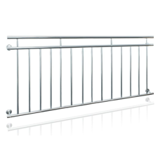 ROYAL CATERING Erkélykorlát rozsdamentes franciaerkély saválló acél 184x90 cm inox építőanyag