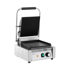 ROYAL CATERING Kontakt grill - bordázott + sima - Royal Catering - 1,800 W grillsütő