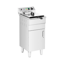 ROYAL CATERING Olajsütő - 13 L - 5000 W - leeresztőcsap - hidegzóna - alsószekrénnyel fritőz