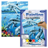Royal & Langnickel Számozott kifestő készlet, akrilfesték+ecset, 22x30 cm - Delfinek