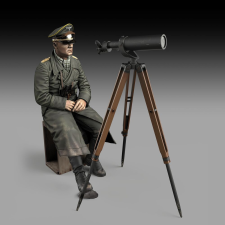 Royal Model Erwin Rommel with tripod telescope (75mm) (RM855) makett