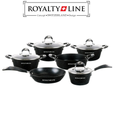 Royalty Line 10 darabos edénykészlet, üvegfedővel, márvány bevonat RL-5010BLC edény