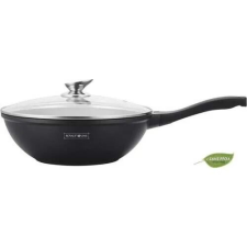 Royalty Line ® BW30M Wokpan Indukció – Ø 30 cm – 4,4 liter – Wok üveg fedéllel edény