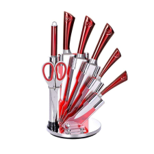 Royalty Line Royalty Line Késkészlet Tartóval Piros 8db-os kés és bárd