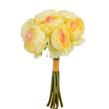  Rózsa köteg 7v. krém-rózsaszín M22cm 72db/# dekorációs kellék