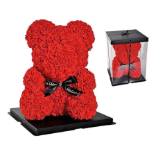  Rózsa maci 25 cm 3 színben plüssfigura