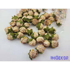  Rózsa szárazhatású selyem fej 3cm - Antik dekorációs kellék