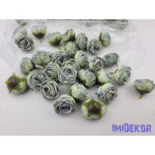 Rózsa szárazhatású selyem fej 4,5cm - Antik Kék dekorációs kellék
