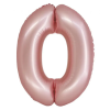  Rózsaszín 0-ás Light Pink Mat szám fólia lufi 76 cm