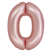  Rózsaszín 0-ás Light Pink Mat szám fólia lufi 76 cm party kellék