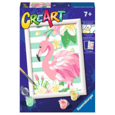 Rózsaszín flamingó szám szerinti festés készlet 13x18 cm kreatív és készségfejlesztő