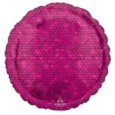  Rózsaszín flitter mintás fólia lufi 43 cm party kellék