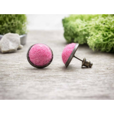  Rózsaszín gömbös beszúrós nemez fülbevaló fülbevaló
