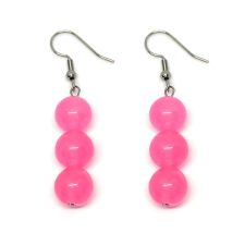  Rózsaszín jade fülbevaló fülbevaló