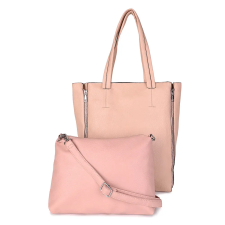  Rózsaszín Műbőr Shopper Táska Szett kézitáska és bőrönd