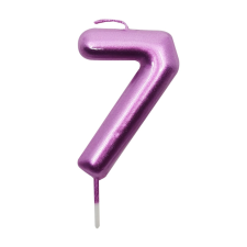  Rózsaszín színű számgyertya – 7 party kellék
