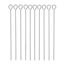 Rozsdamentes acél BBQ nyárs, 10 db-os, 30 cm kerti sütés és főzés