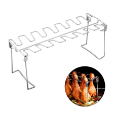 Rozsdamentes Acél Csirkecomb és Szárnyas Állvány UW464857 kerti sütés és főzés