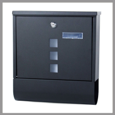  Rozsdamentes acél postaláda fekete 01477 postaláda