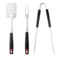  Rozsdamentes grill eszköz készlet tokban - 3db kerti sütés és főzés