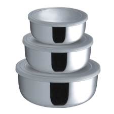  Rozsdamentes tál készlet, fedővel 6 darab sütés és főzés