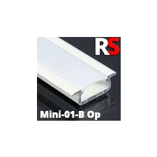 RS - MINI-01-B - Alumínium RS profil (süllyeszthető) LED szalaghoz, opál burával világítási kellék
