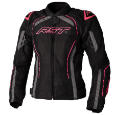 RST Női S1 Mesh CE Textil Dzseki - Fekete/Neon Rózsaszín Méret L motoros kabát