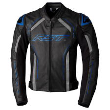 RST S1 CE Bőrdzseki - Fekete/Szürke/Neonkék Méret 3XL motoros kabát