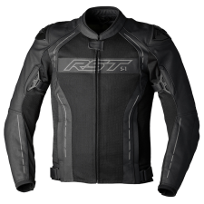 RST s-1 hálós bőrdzseki férfi - fekete motoros kabát
