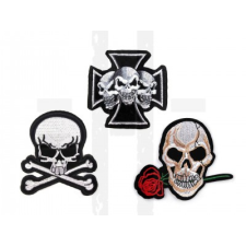  Ruhára vasalható folt koponya dekorációs kellék