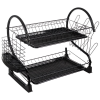 Ruhhy 24634 Double dish drainer black (24634)