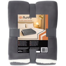 Ruhhy 26292 Oboustranná deka s beránkem 150 × 200 cm, tmavě šedá (5900779958432) lakástextília