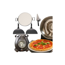 Ruhhy Kompakt elektromos pizza sütő, 5 hőfokozattal, betekintő ablakkal, kerámia pizzakővel és kiegészítőkkel pizzasütő