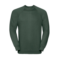 Russell Europe Férfi pulóver hosszú ujjú Russell Europe Raglan Sweatshirt - L, Sötétzöld