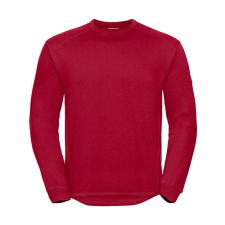 Russell Europe Uniszex hosszú ujjú pulóver munkaruha Russell Europe Workwear Set-In Sweatshirt 4XL, Piros férfi pulóver, kardigán