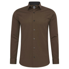  RUSTY NEAL férfi ing R-44 hosszú ujjú karcsú fazon, Barna 5XL férfi ing