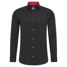  RUSTY NEAL férfi ing R-44 hosszú ujjú karcsú fazon, Fekete 4XL