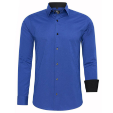 RUSTY NEAL férfi ing R-44 hosszú ujjú karcsú fazon, XL Kék férfi ing