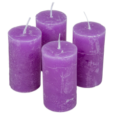  Rusztikus henger gyertya 40x75mm lila 4db/csom (db ár) gyertya