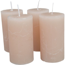 Rusztikus henger gyertya 50x90mm világos bézs 4db/csom (db ár) gyertya