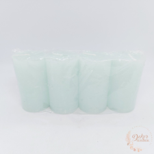  Rusztikus henger gyertya - türkiz dekorációs kellék