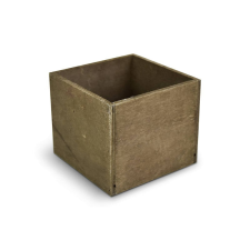  Rusztikus kocka formájú dekorláda 13cm x 13cm x 11cm dekorálható tárgy