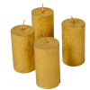  Rusztikus metál henger 40x75mm arany 4db/csom (db ár)