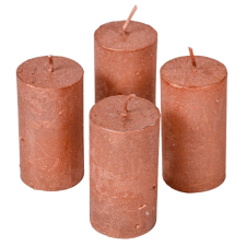 Rusztikus metál henger 40x75mm rosegold 4db/csom (db ár) gyertya