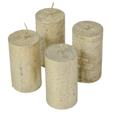  Rusztikus metál henger 40x75mm v.arany 4db/csom (db ár) gyertya