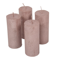  Rusztikus metál henger 50x120 mm kakaó 4 db/csom (db ár) gyertya